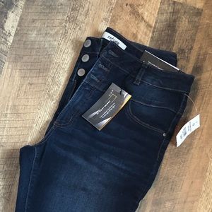 Refuge dark blue denim high waisted skinny jeans